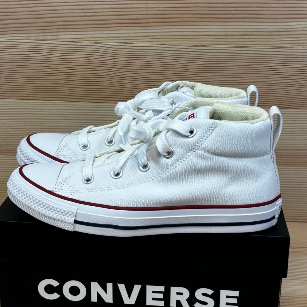 Converse CT Street Mid Sneakers White Natural 149546F Men's Size 6 Womens Size 8
